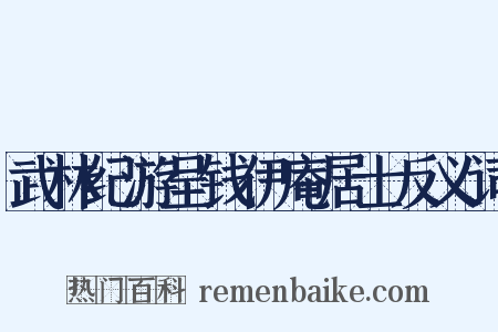 武林纪游呈钱伊庵居士反义词是什么意思的图片
